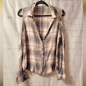 Cold Shoulder Button-down